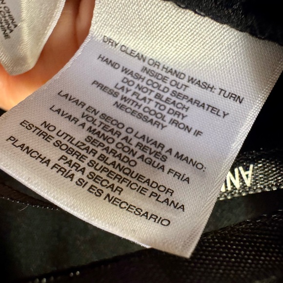 Anne Klein Black Draped Long Sleeve Dress - Picture 6 of 7